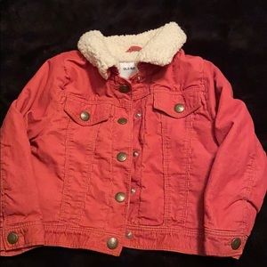 Sherpa lined corduroy toddler jacket